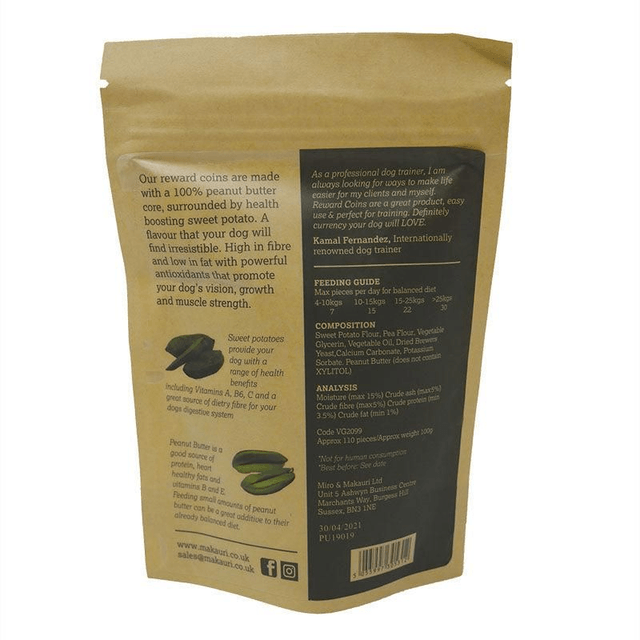 Training Treats - 100g Peanut Butter Vegan Coins